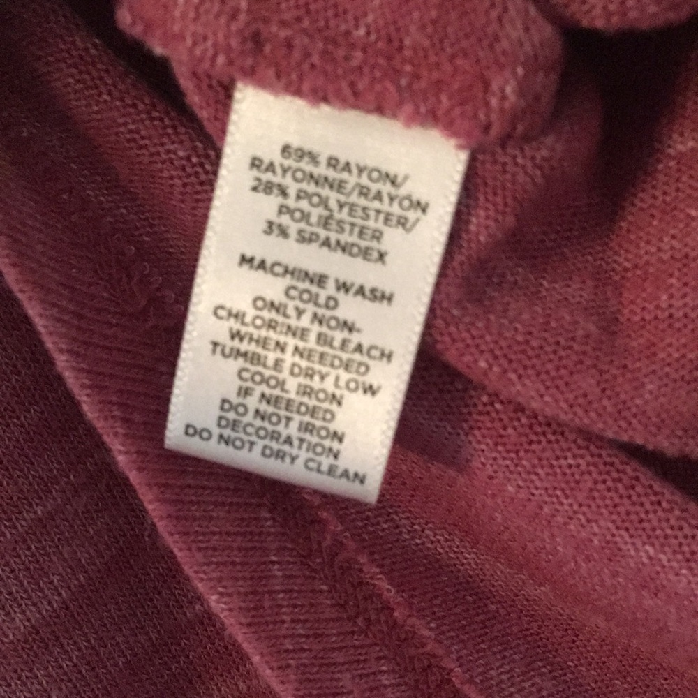 LOFT sweater with Flare Sleeves and  Tie-Back. Heathered Pink. - Picture 5 of 6